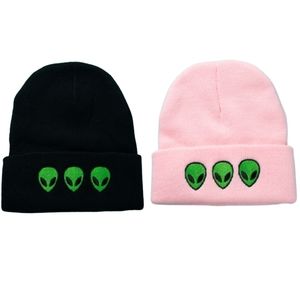 Alien Beanie Winter Hat Knit Hat Take Me To Ur Leader Black Or Pink You Chooose